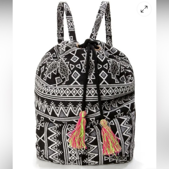 Billabong Handbags - Billabong Sandy Streets Black and White Print
Backpack
